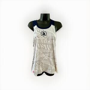 Adidas Women's 2020 Boston Marathon Running Tank Top Size Small White Gray NEW